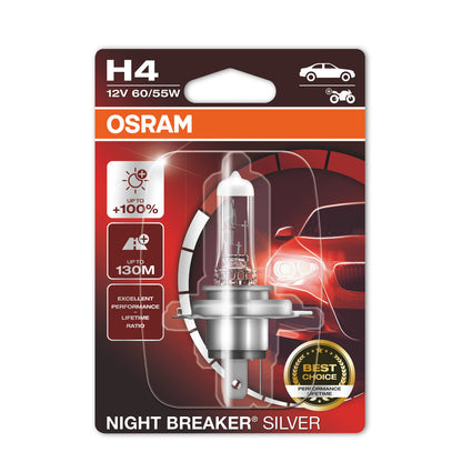 OSRAM NIGHT BREAKER® SILVER H4 Blister individual