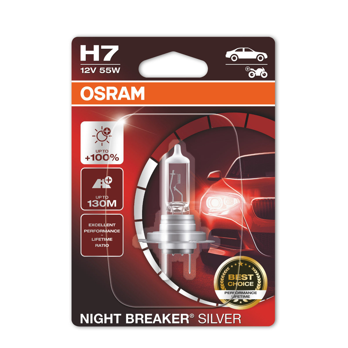 OSRAM NIGHT BREAKER® SILVER H7 Blíster individual