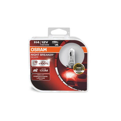 OSRAM NIGHT BREAKER® SILVER H4 Duo Box