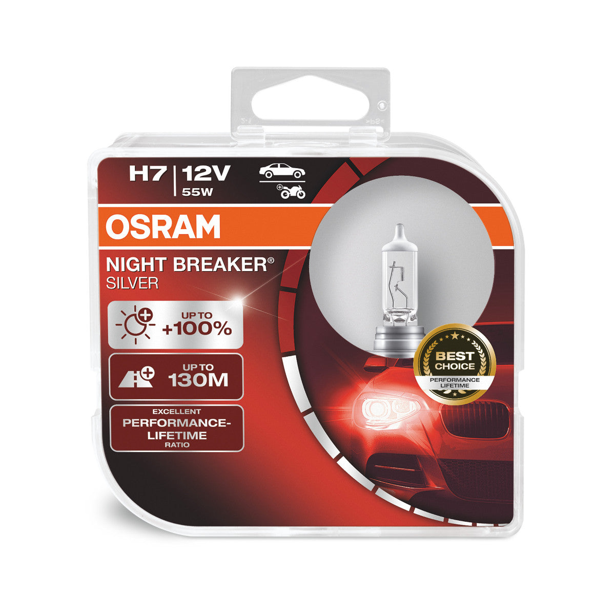 OSRAM NIGHT BREAKER® SILVER H7 Caja Dúo