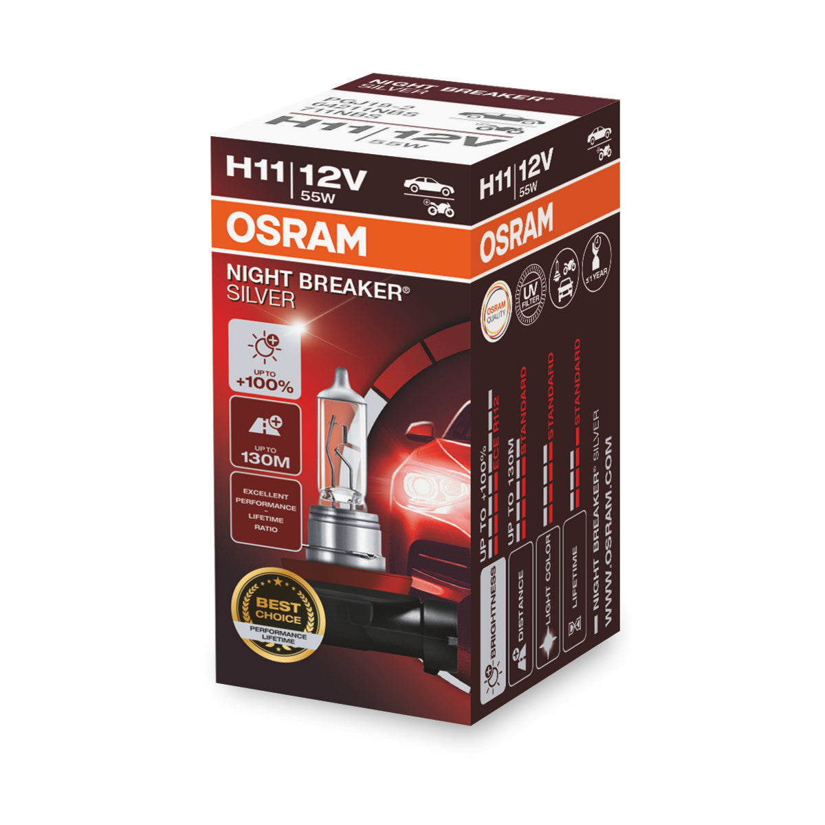 OSRAM NIGHT BREAKER® SILVER H11 Caja plegable