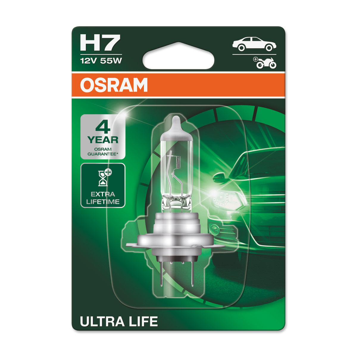 OSRAM ULTRA LIFE - Proyector halógeno H7 - Blister individual