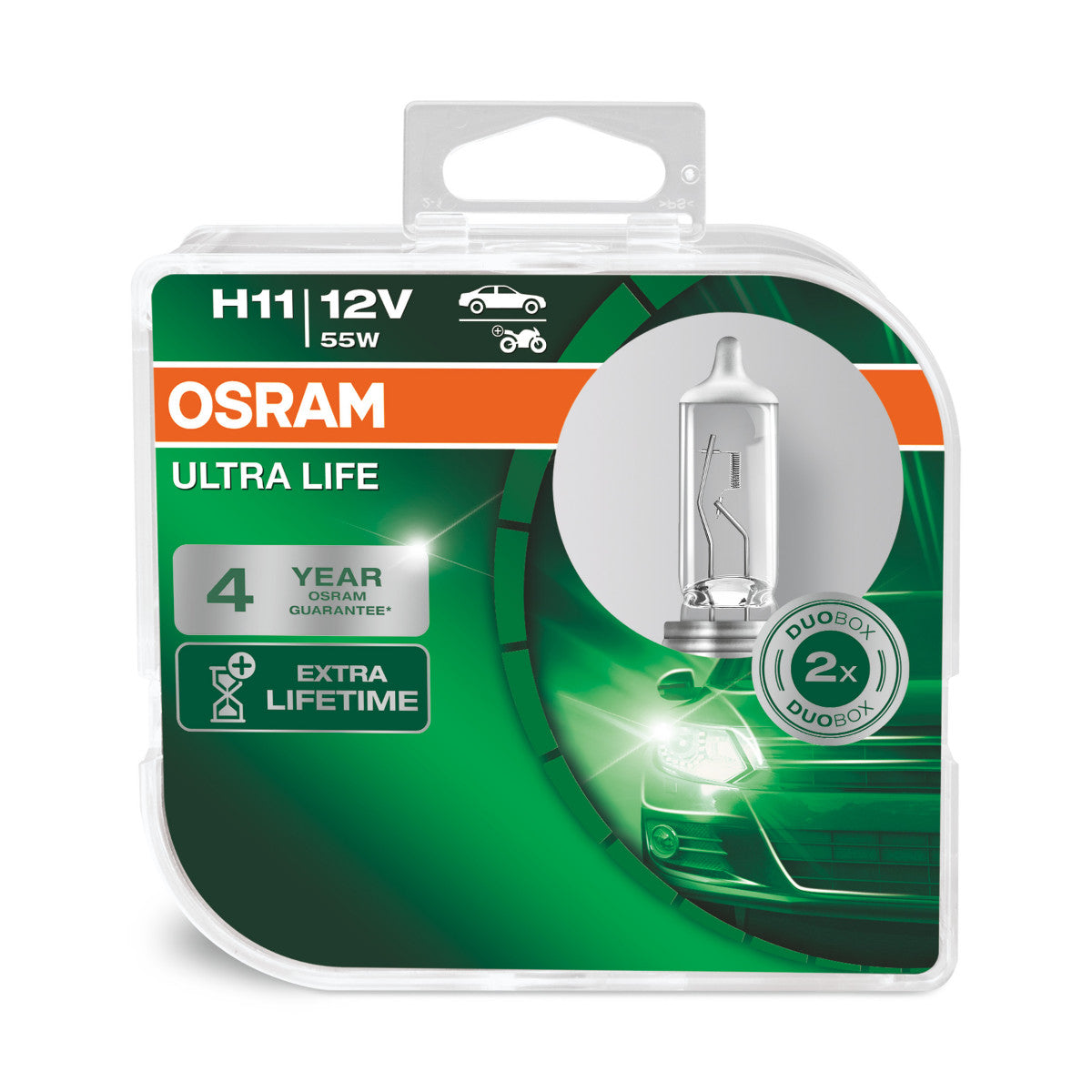 OSRAM ULTRA LIFE - Proyector halógeno H11 - Caja Duo