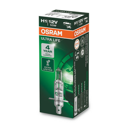 OSRAM ULTRA LIFE - Proyector halógeno H1 - Caja plegable