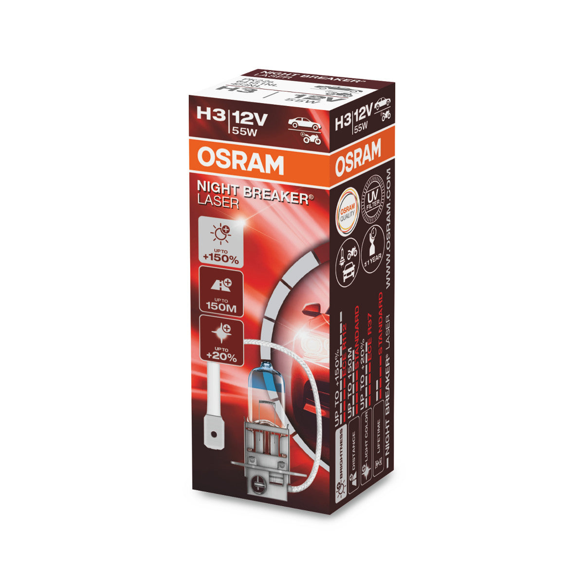 Caja plegable OSRAM NIGHT BREAKER® LASER H3