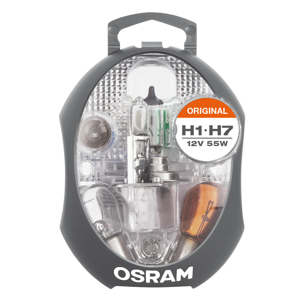 OSRAM Caja de lámpara de repuesto para coche - CLK H1-H7 - Kit de lámpara de coche