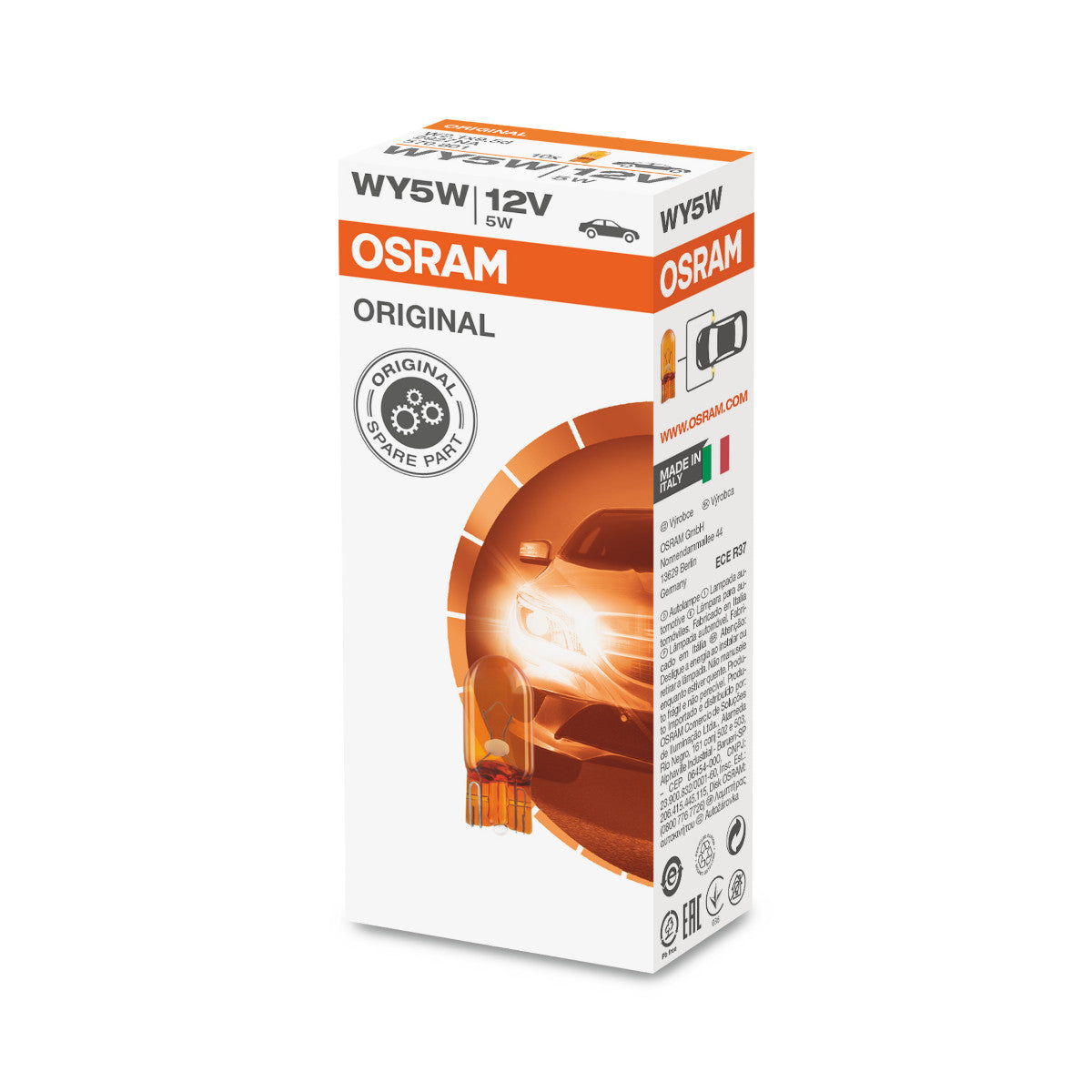 OSRAM ORIGINAL - BASE DE CUÑA - WY5W - Bombilla extra 12V