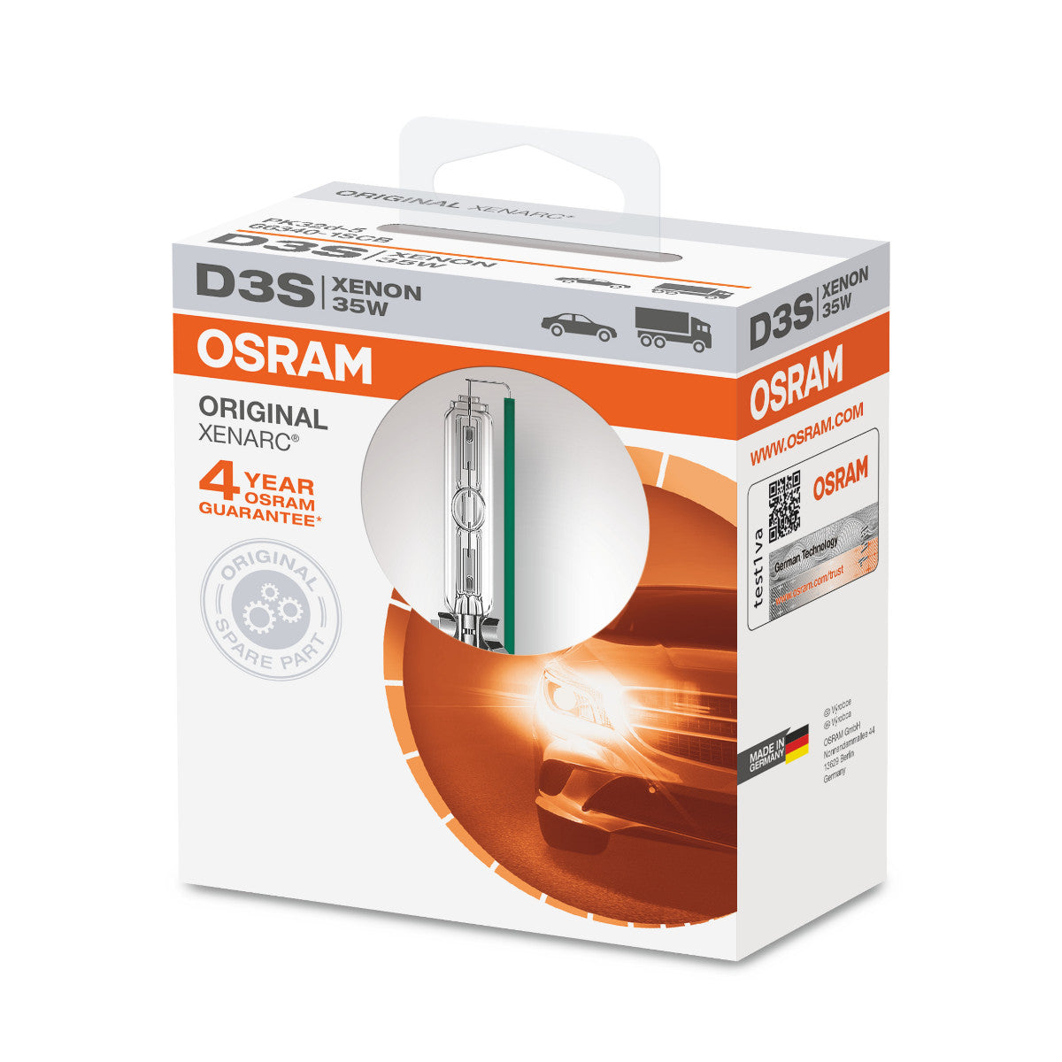 OSRAM XENARC ORIGINAL - Bombilla de faro HID D3S
