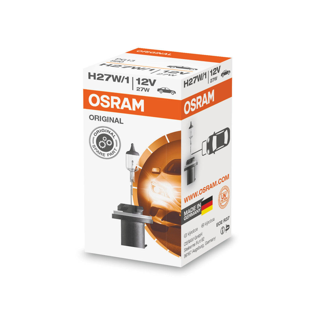 OSRAM ORIGINAL LINE - H27-1W - 12 V - 27 W - Bombilla halógena para faros delanteros