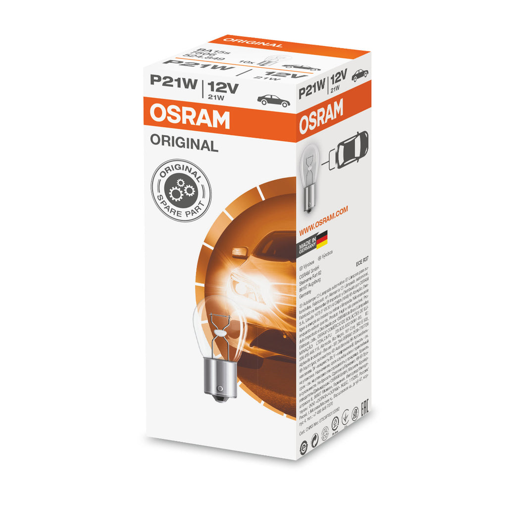 OSRAM ORIGINAL - BASE DE METAL - P21W - Bombilla extra de 12 V 1 paquete