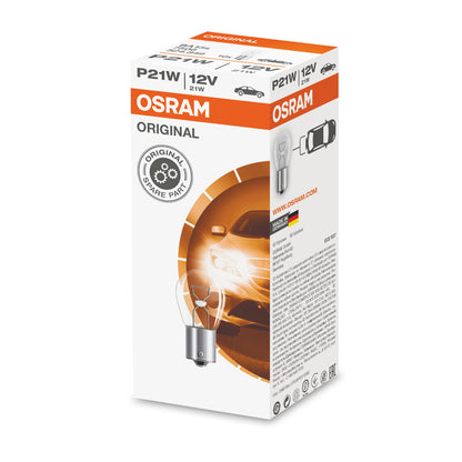 OSRAM ORIGINAL - BASE METALICA - P21W - 12V Lampara Luz Extra