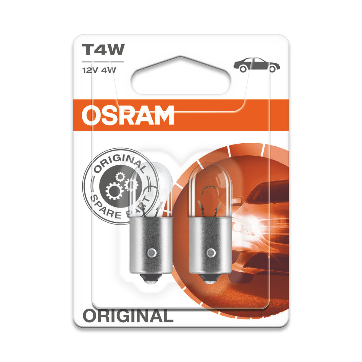 OSRAM ORIGINAL - BASE METALICA - T4W - 12V Lampara Luz Extra