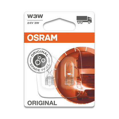 OSRAM ORIGINAL - WEDGE BASE - W3W - 24V Lámpara de luz extra