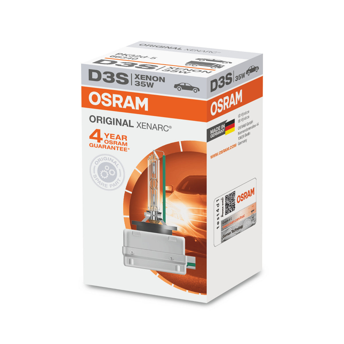 OSRAM XENARC ORIGINAL - Lámpara proyector HID D3S - Caja plegable