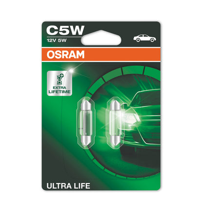 OSRAM ULTRA LIFE - Lámpara C5W Extra Light - 2-PACK