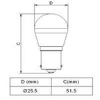 BA15s 12V/24V 0.7W