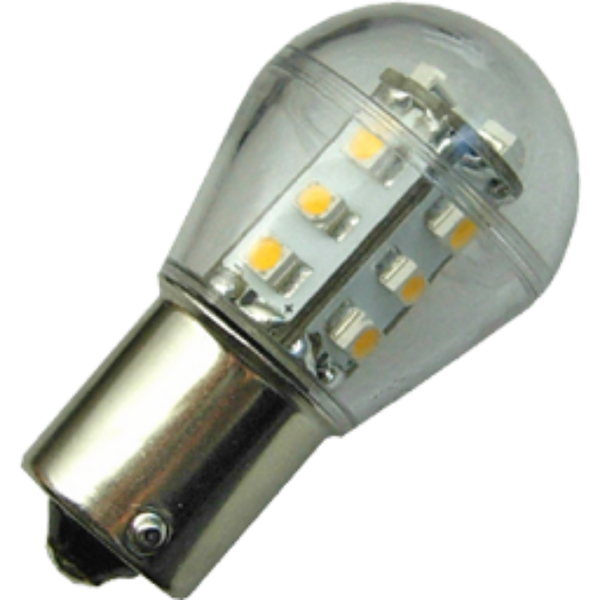 BA15s 12V/24V 0,7W LED amarillo