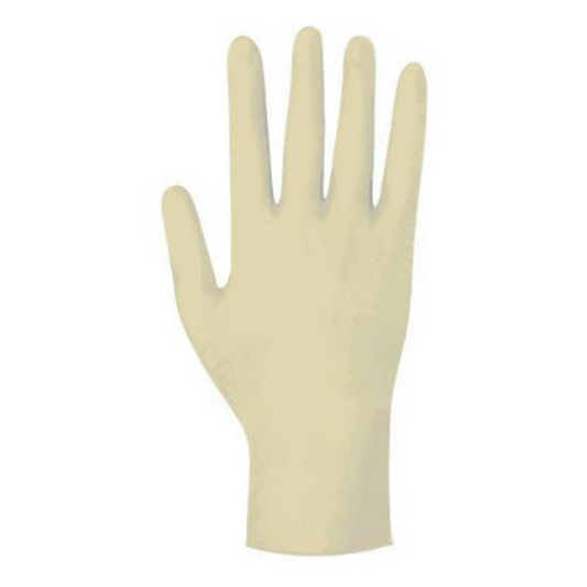 Guantes desechables de látex sin polvo Blanco S - 5 pares