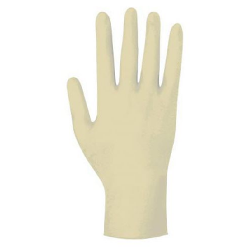 Guantes desechables de látex sin polvo Blanco L - 5 pares